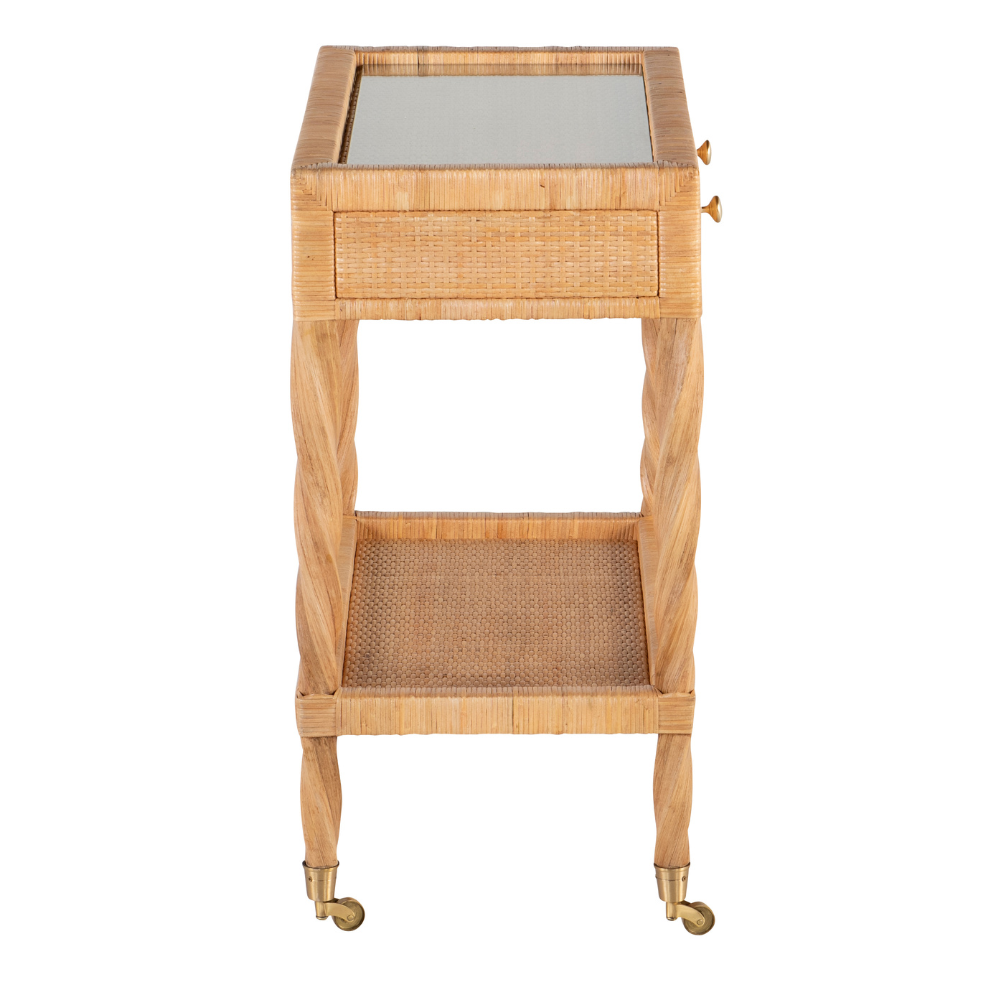 Jules Bar Cart Glass Top