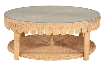 Scalloped Round Coffee Table