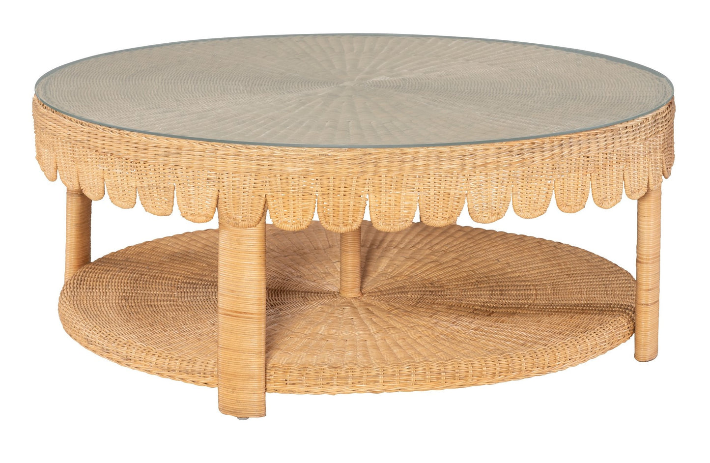 Scalloped Round Coffee Table