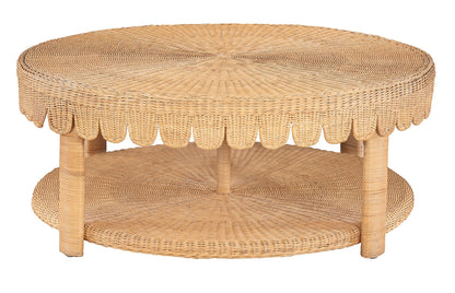Scalloped Round Coffee Table