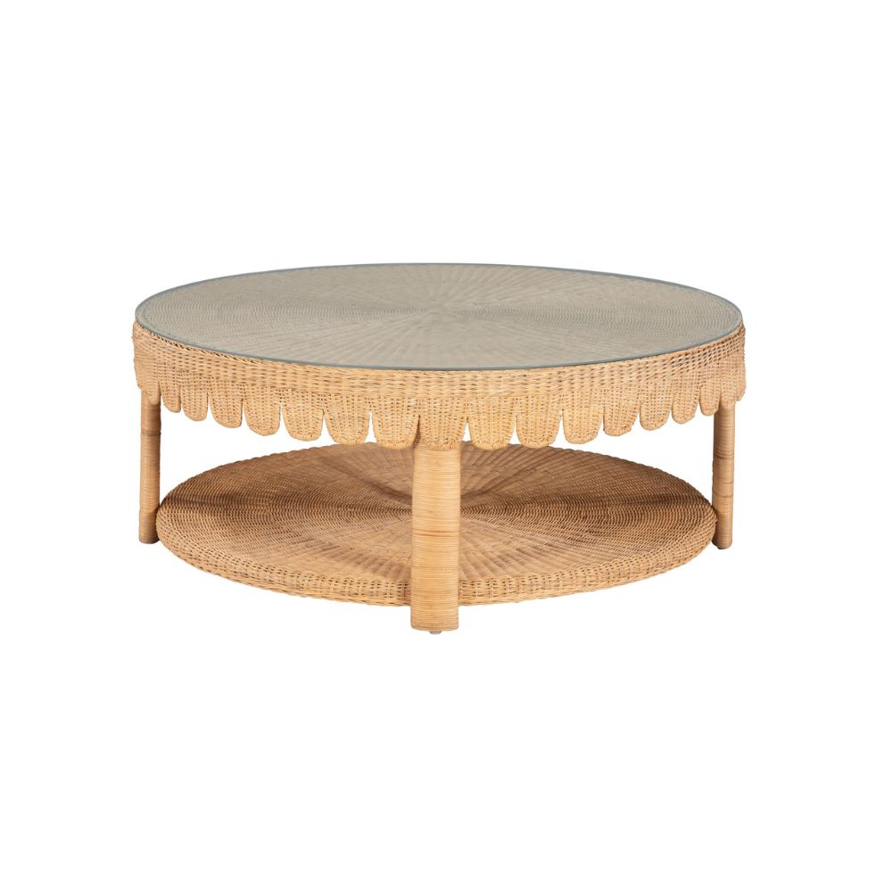 Scalloped Round Coffee Table