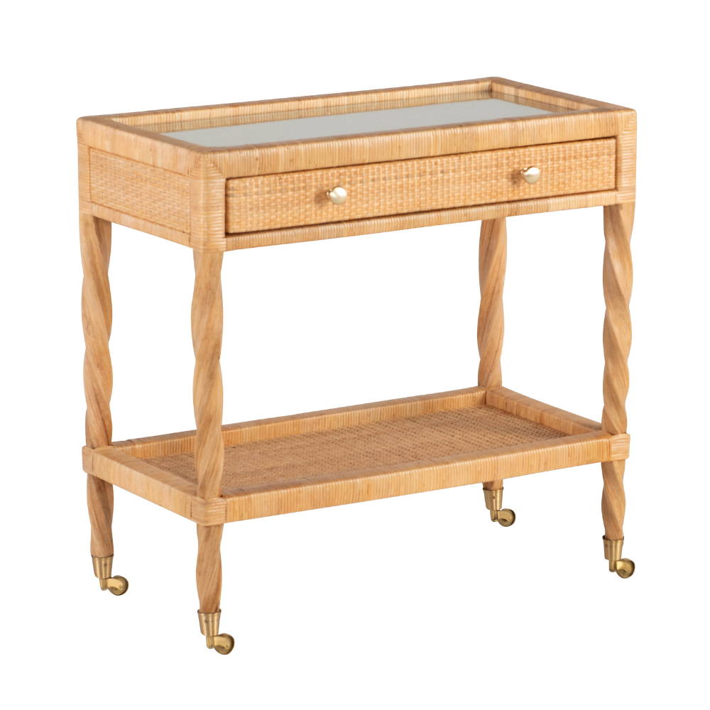 Jules Bar Cart Glass Top