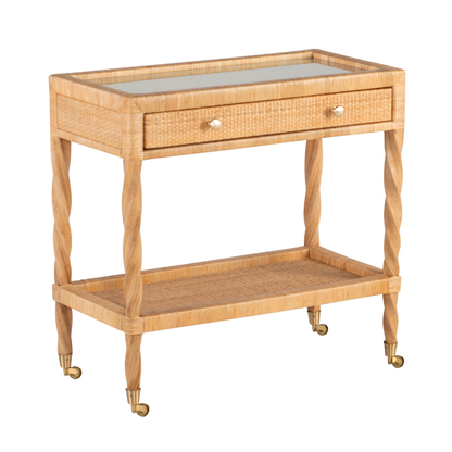 Jules Bar Cart Glass Top