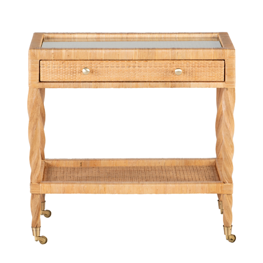 Jules Bar Cart Glass Top